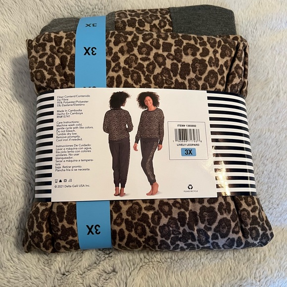 Splendid 2-Piece Leopard Print Pajama Set Sz 3X NWT - Picture 3 of 4